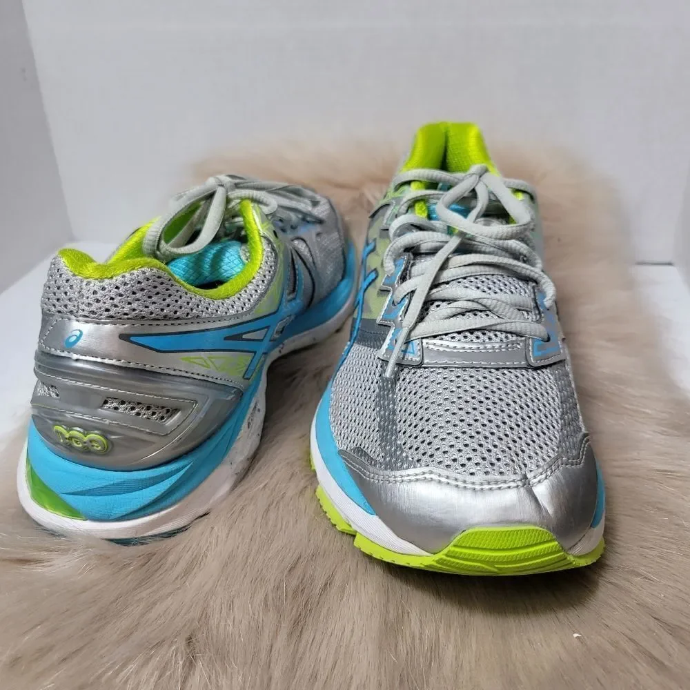 Asics Women's GT-2000 V4 T658N Silver Blue Running Shoes Sneakers Size 9.5